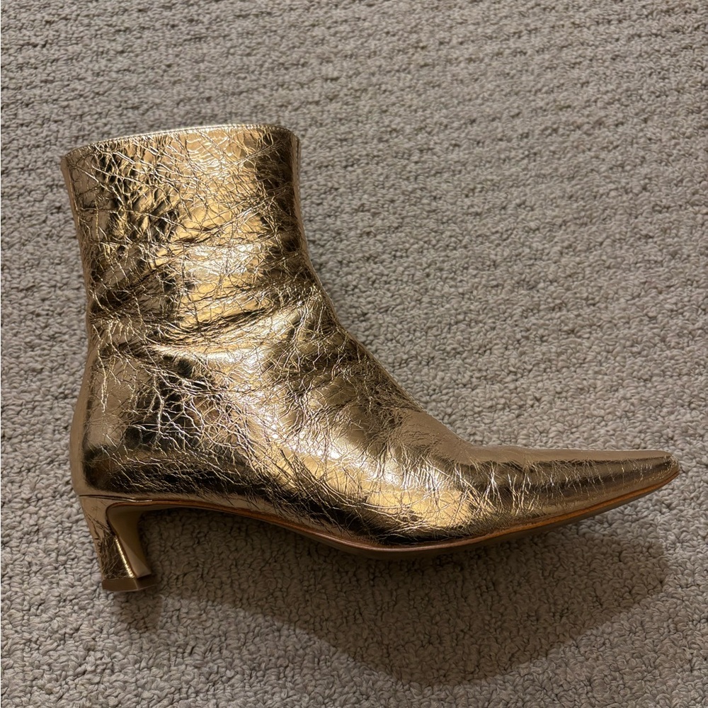 Michael Kors Metallic Gold Ankle Boots